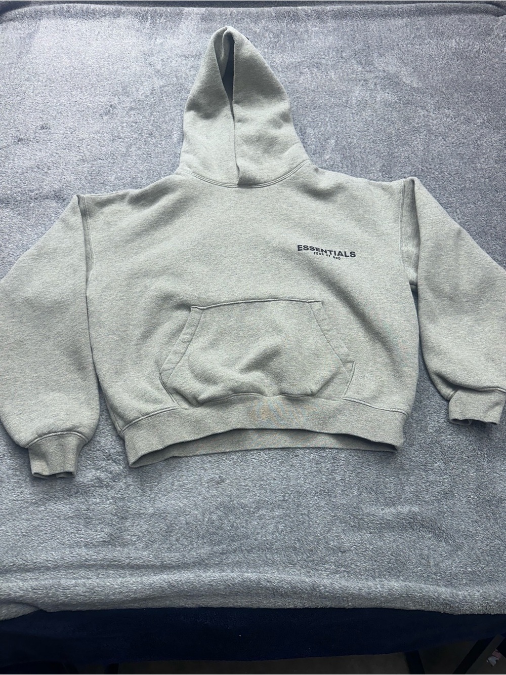 Essentials Men’s Gray Crewneck Hoodie Sweatshirt